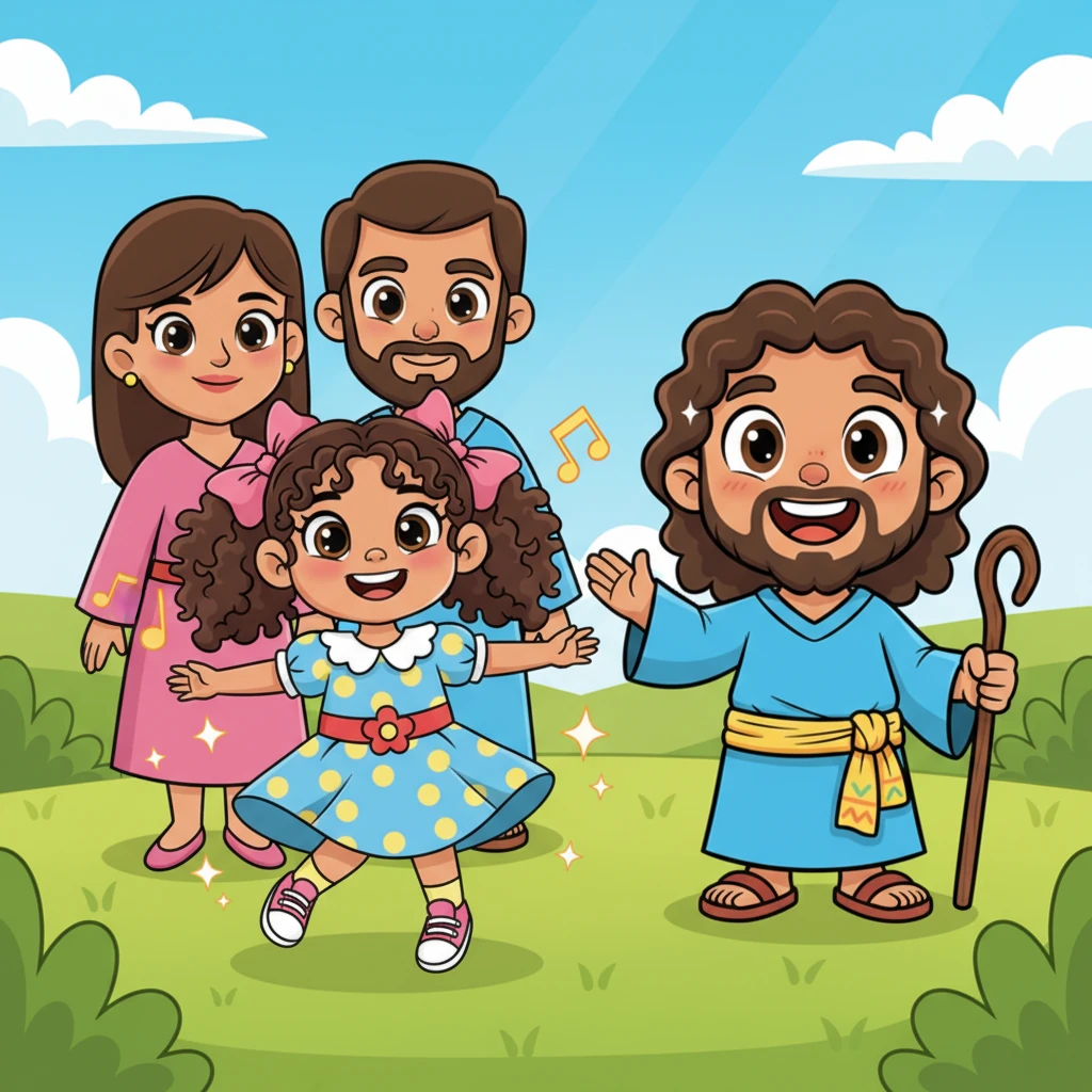 Es normal estar triste, y Luna sabe que puede hablar de ello. Sus padres le recuerdan que Jesús es su alegría, y que Él puede transformar su lamento en baile. Con esa verdad en su corazón, la tristeza de Luna se transforma en una suave melodía, y ella comienza a bailar, llena de una nueva alegría que viene de Dios.