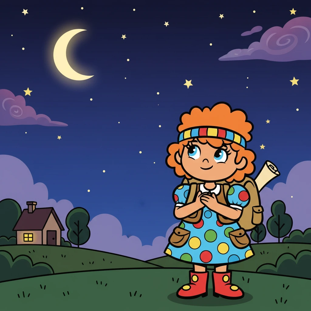 Em uma noite especial, Rosa olhou para o céu e agradeceu por tudo o que tinha. Ela percebeu que a verdadeira riqueza não estava no dinheiro, mas no amor e na família que construiu.