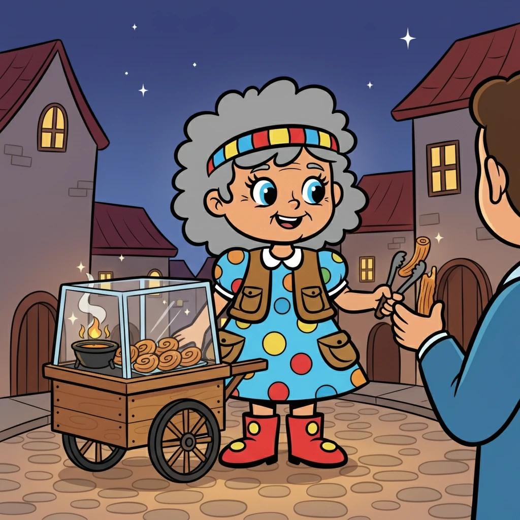 No final, Rosa, com seus cabelos grisalhos e um sorriso radiante, continuou vendendo seus churros. Ela sabia que, mesmo nas dificuldades, a luz sempre pode brilhar, aquecendo os corações de todos.