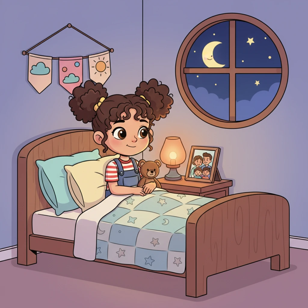Later that evening, nestled safely in her bed, Mia understood a valuable lesson. While adventures were exciting, the most important journey was always back home to her loving family. She learned that true bravery also meant knowing when to ask for help and never venturing too far without a parent.