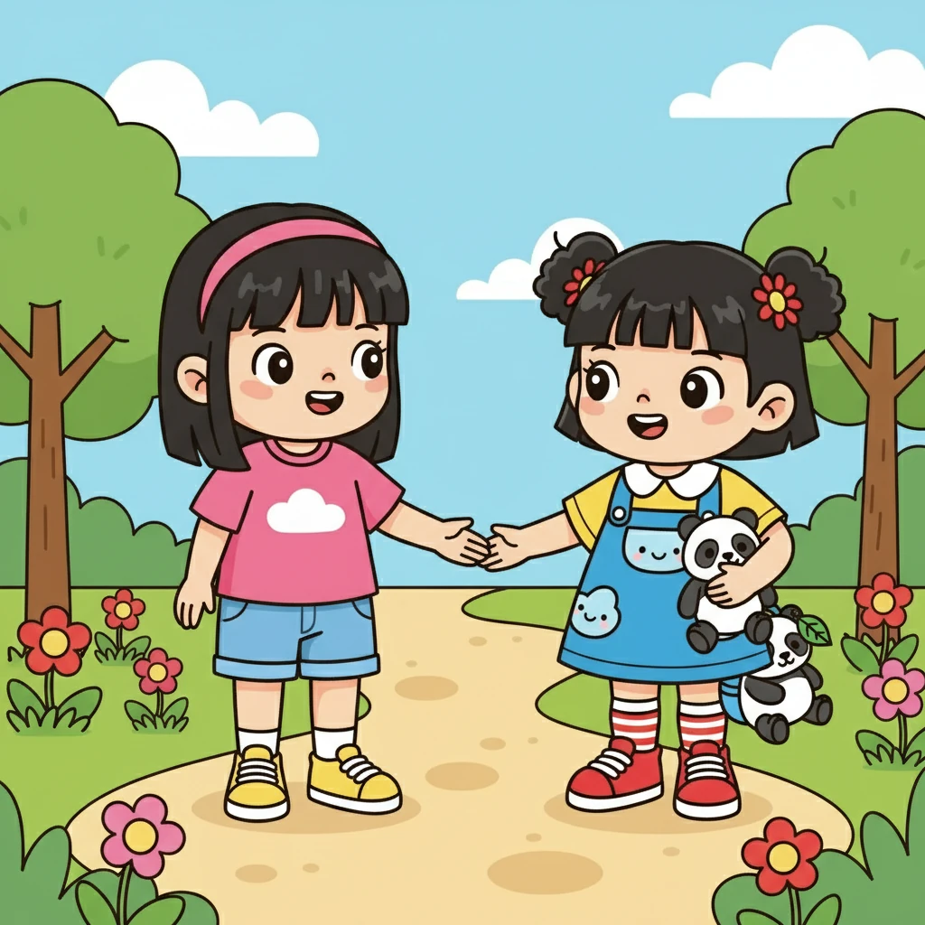 这时,一个名叫慧璇的女孩主动走到了小雅身边,微笑着和她打招呼。慧璇问了小雅的名字、兴趣和爱好,让小雅感到很温暖。