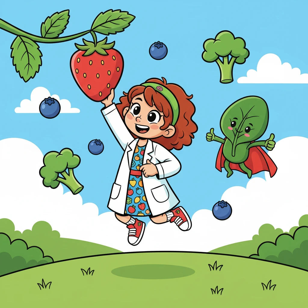 Sofia começou a mudar sua alimentação. Ela adicionou frutas vermelhas, como morangos e mirtilos, que são repletas de antioxidantes. Ela também comeu brócolis e espinafre, que são como super-heróis para o cérebro.