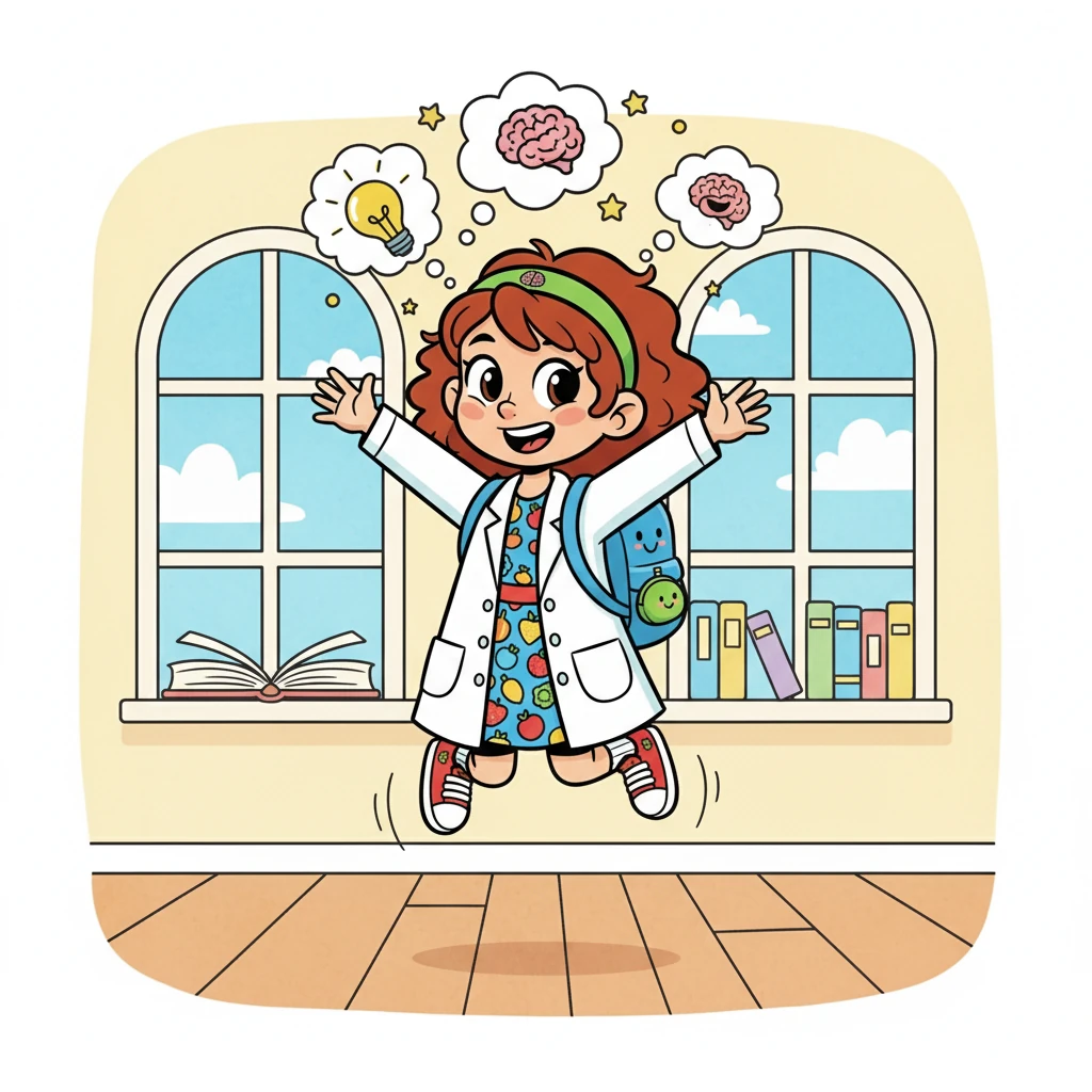 Com uma alimentação mais saudável e o uso de suplementos, Sofia começou a sentir uma grande diferença. Ela conseguia se concentrar melhor na escola e se lembrar das coisas com mais facilidade. Sua mente estava mais clara.