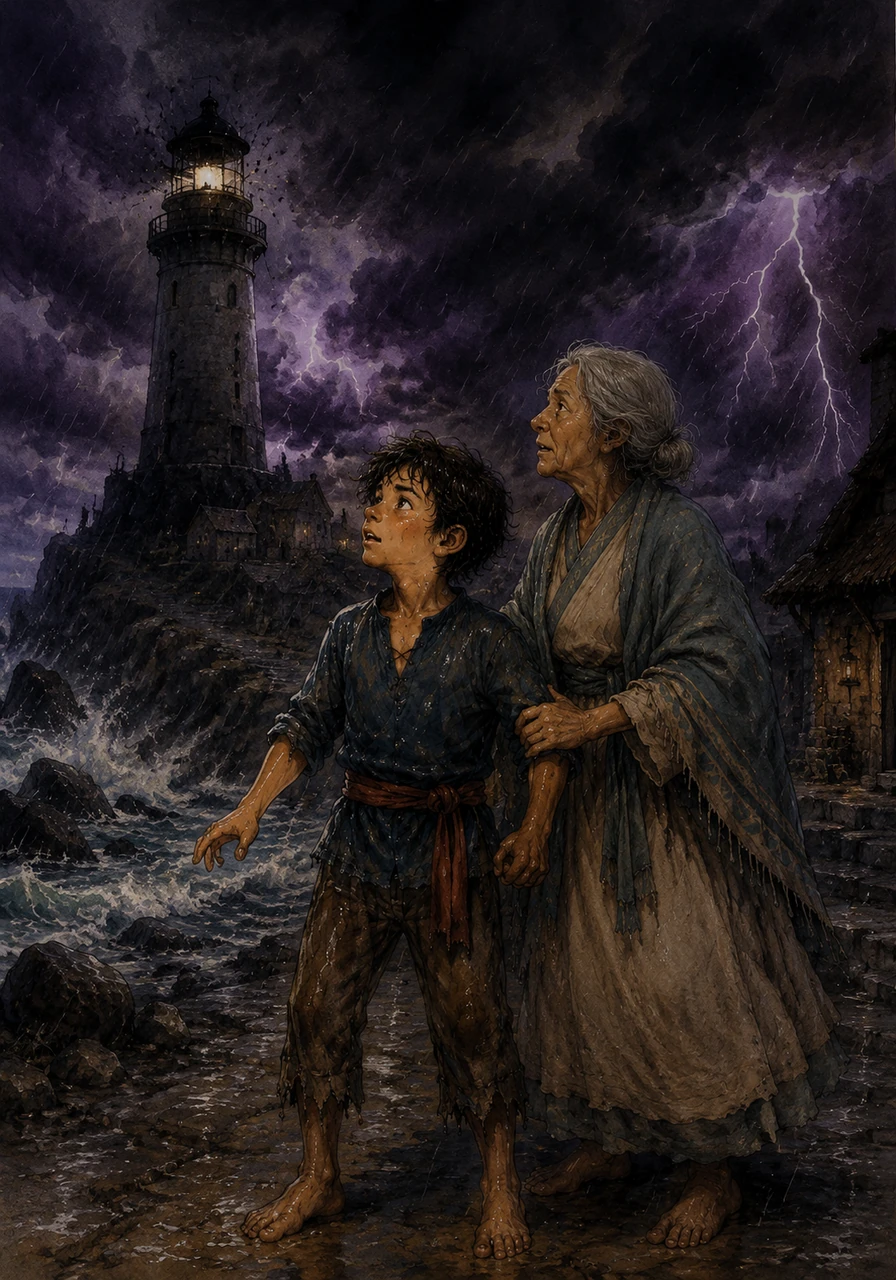 A sudden, violent storm rolled in, turning the sky a bruised purple and shaking the very foundations of the island. For the first time in memory, the great lighthouse flickered once and then plunged the entire coast into terrifying darkness.