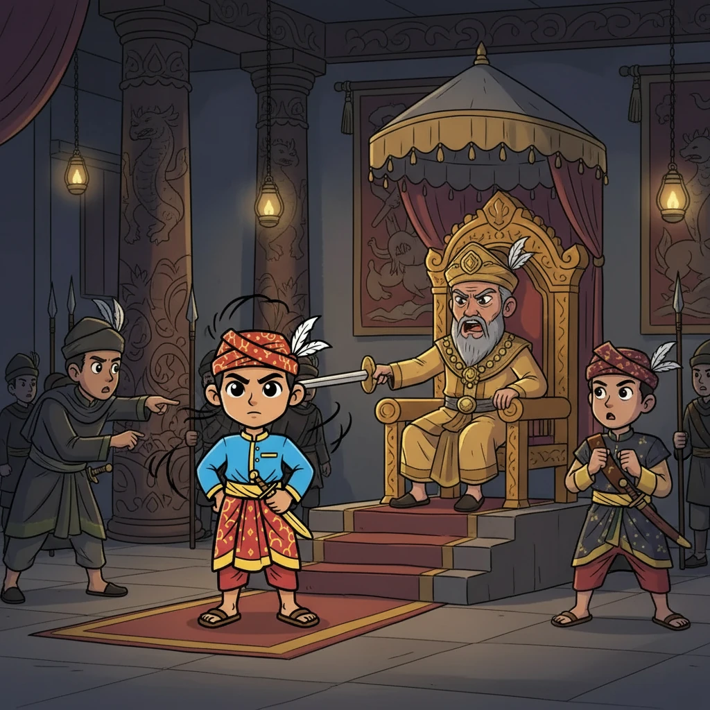 Hang Tuah menjadi hulubalang yang terkenal, sentiasa setia kepada Sultan. Namun, fitnah jahat menimpa Hang Tuah, menyebabkan Sultan murka dan memerintahkan hukuman mati ke atasnya. Hang Jebat, yang setia, tidak dapat menerima keputusan itu.