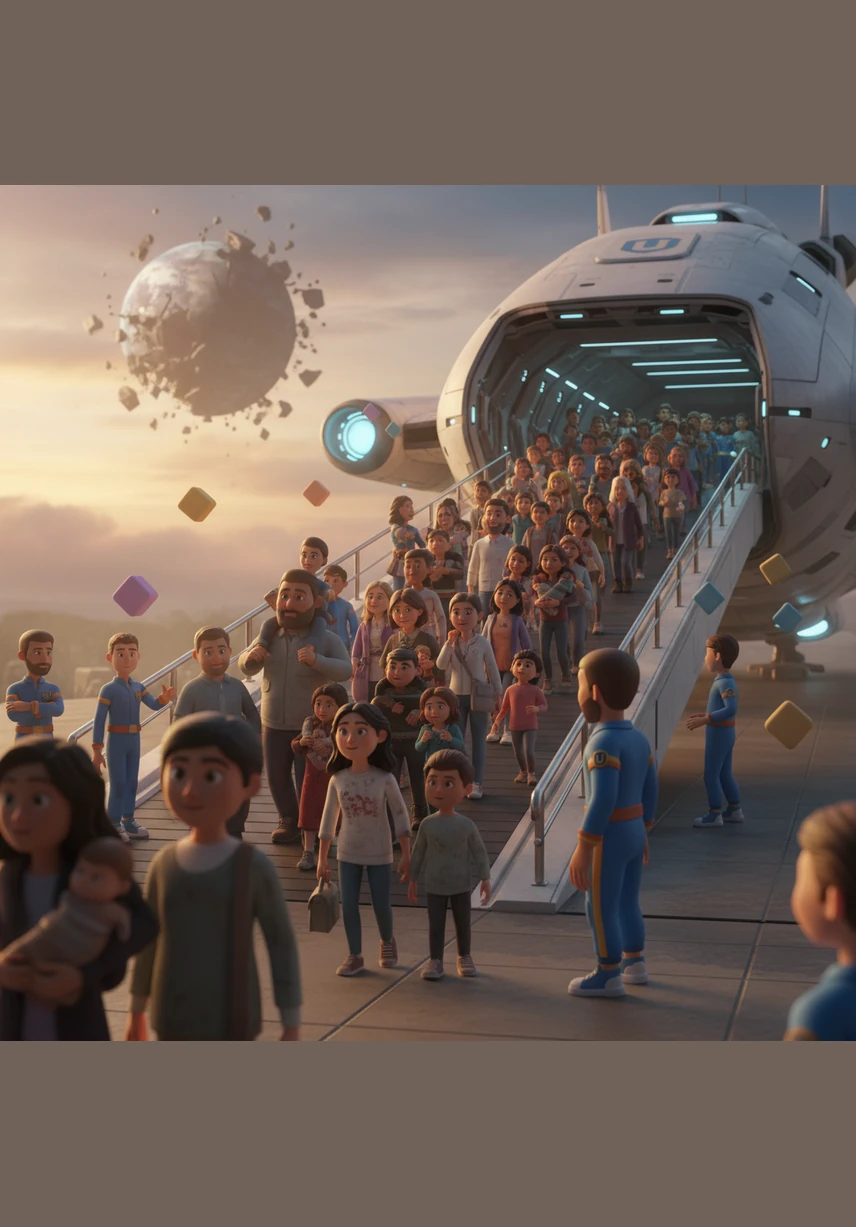 Guided by the clear warnings on their mobile screens, the families move calmly and quickly to the designated safety zones before the first stone even slips. The early warning gives them the precious gift of time, turning a potential disaster into a successful, safe evacuation.