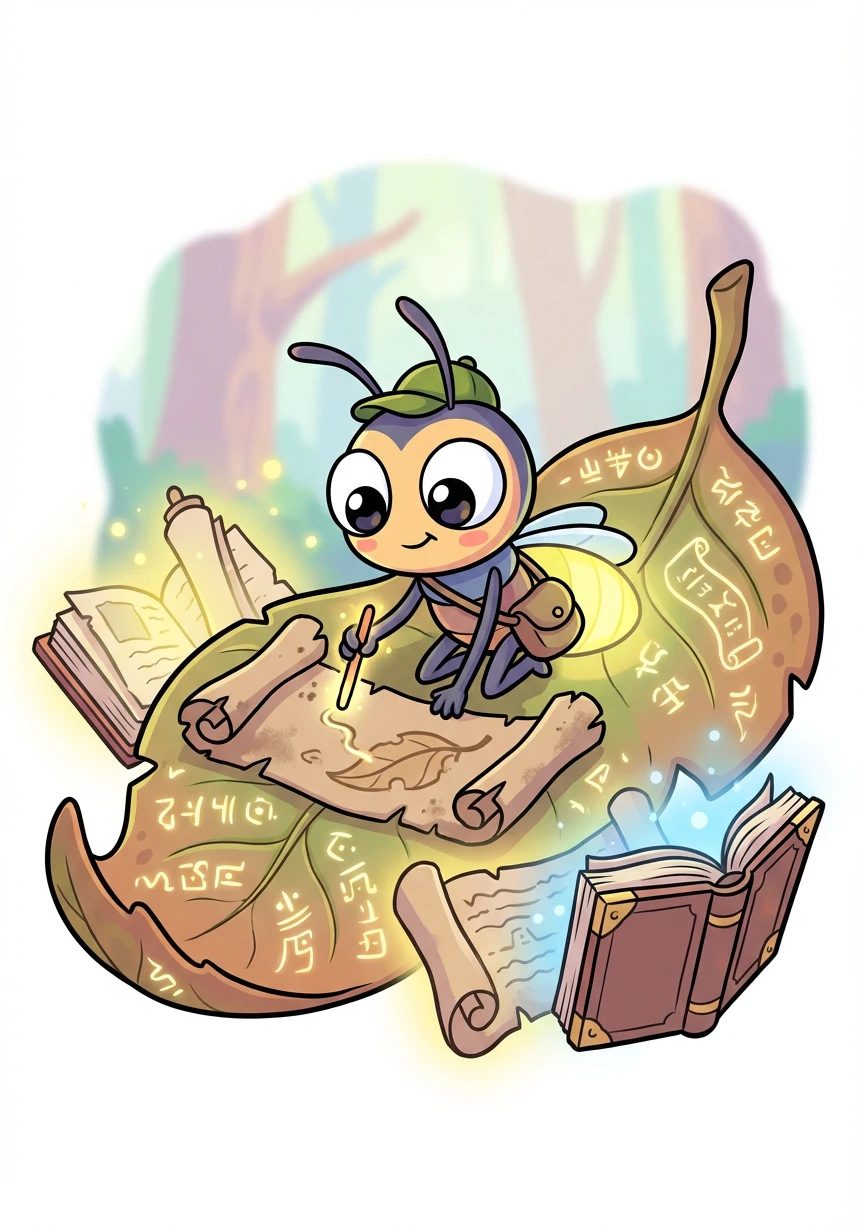 Сеточка начал изучать древние знания светлячков о магии света и тени. Он узнал о сложных узорах шифрования и о том, как прятать сообщения в самых неожиданных местах.