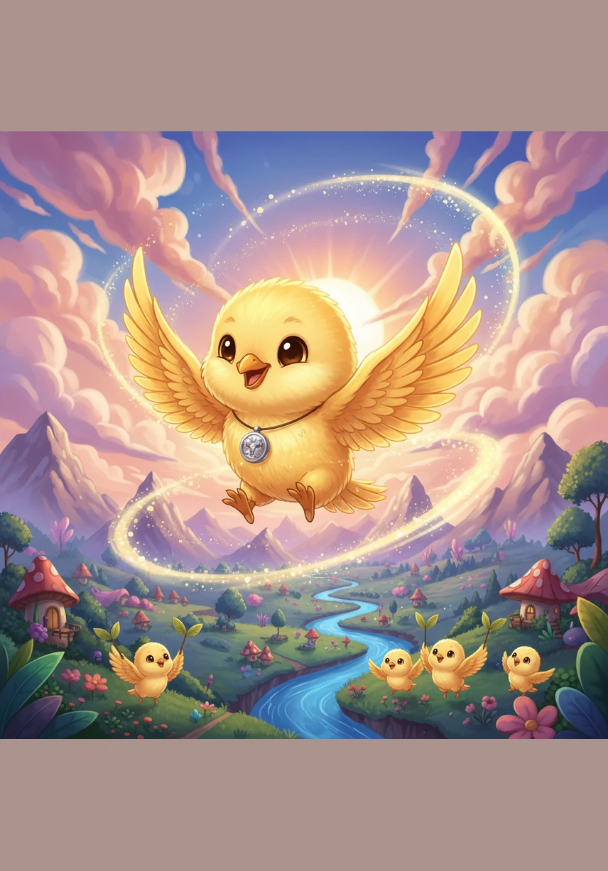 The air grew cooler and sweeter as Aurelius soared into a kingdom of soft, white clouds. He giggled as he zipped through the misty vapor, feeling the dampness on his beak and the thrill of absolute freedom in his chest.