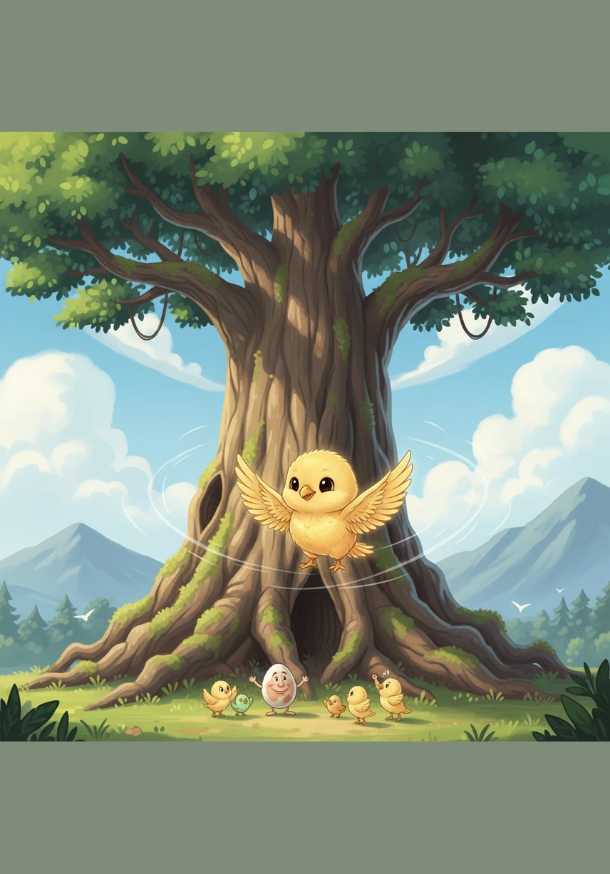 Aurelius angled his golden wings and began a long, elegant glide toward the very top of the ancient tree. He navigated the swirling air currents with natural ease, no longer afraid of the height that had once defined his life.