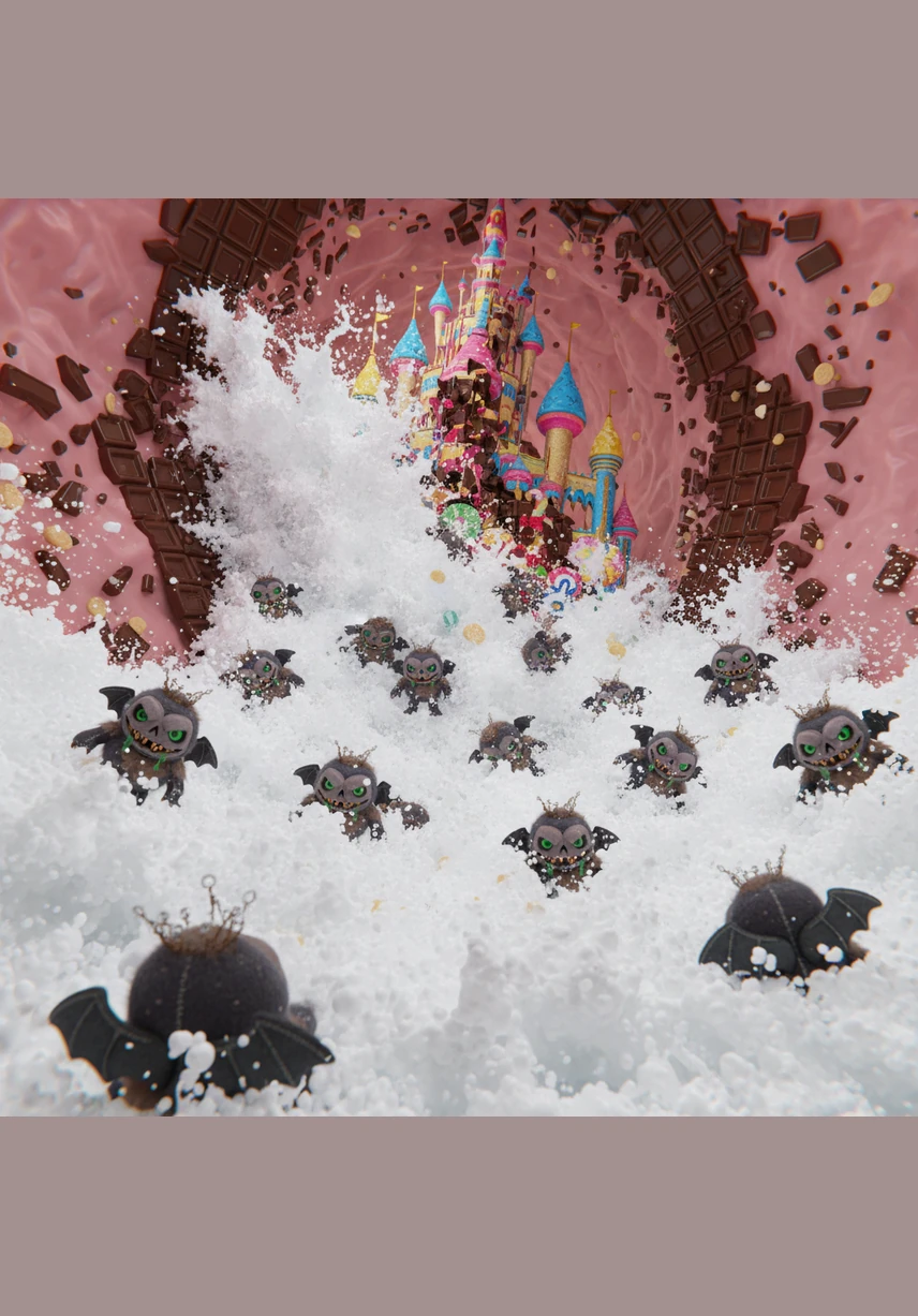 巨大的泡沫洪水瞬间淹没了牙洞，冲垮了巧克力城墙，融化了坚硬的糖块宫殿。那些原本嚣张的蛀虫小精灵被泡泡裹挟着，惊慌失措地四散逃窜，再也无法在牙齿里安家。