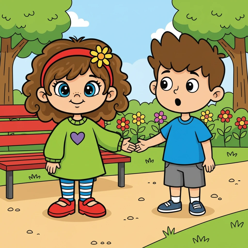 Софійка згадала слова пані Ольги. Вона підійшла до Максима і посміхнулась. "Привіт! Я Софійка. Хочеш посидіти зі мною?" Максим здивовано кивнув.