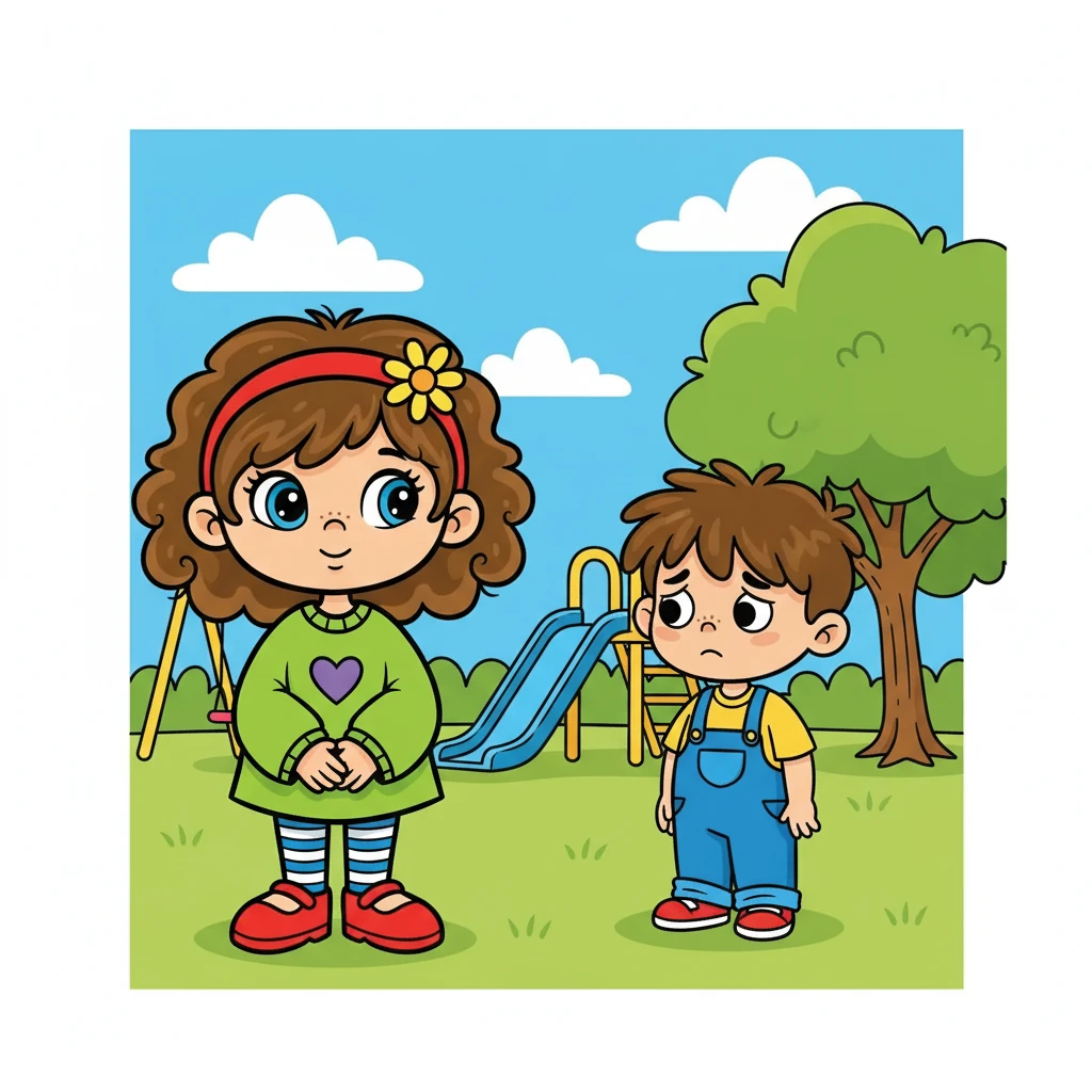 "Не звертай уваги!" - сказала Софійка. "Ти ще навчишся, головне - намагатися! Ми всі колись помилялись." Максим посміхнувся, відчуваючи підтримку.