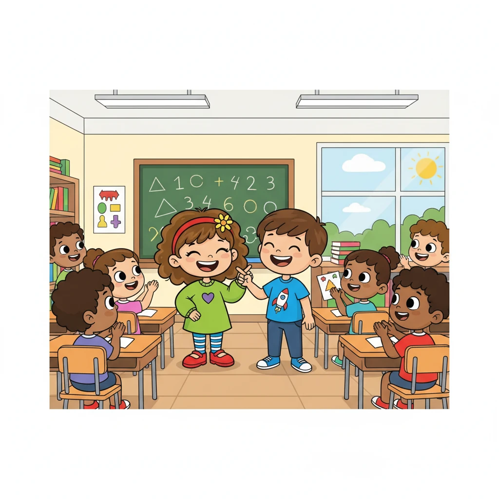 З часом Максим почав почувати себе впевненіше. Він знайшов нових друзів, а Софійка зрозуміла, як важливо підтримувати інших. Уроки стали веселішими.