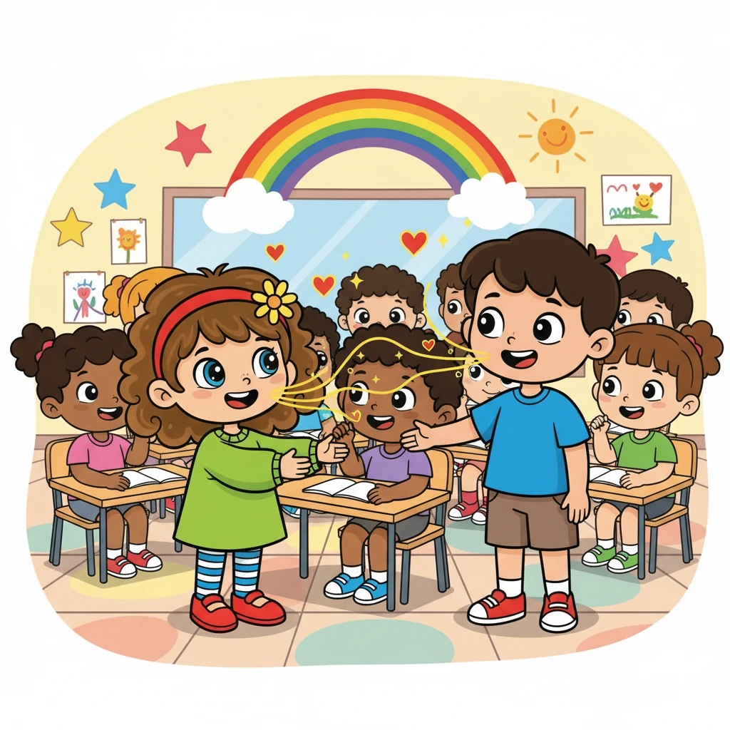 Софійка та Максим разом зрозуміли, що добрі слова можуть зцілювати та надихати. Вони почали використовувати їх, щоб підтримувати один одного та інших дітей у класі, роблячи світ навколо трохи добрішим.