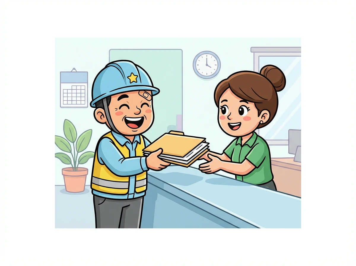 老李在30日后，亲自去区工伤认定部门提交了申报材料，工作人员热情地接待了他，并告知了他后续流程。