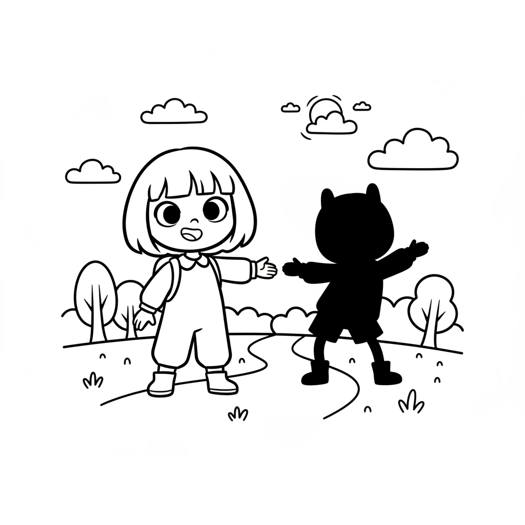 shadow coloring pages