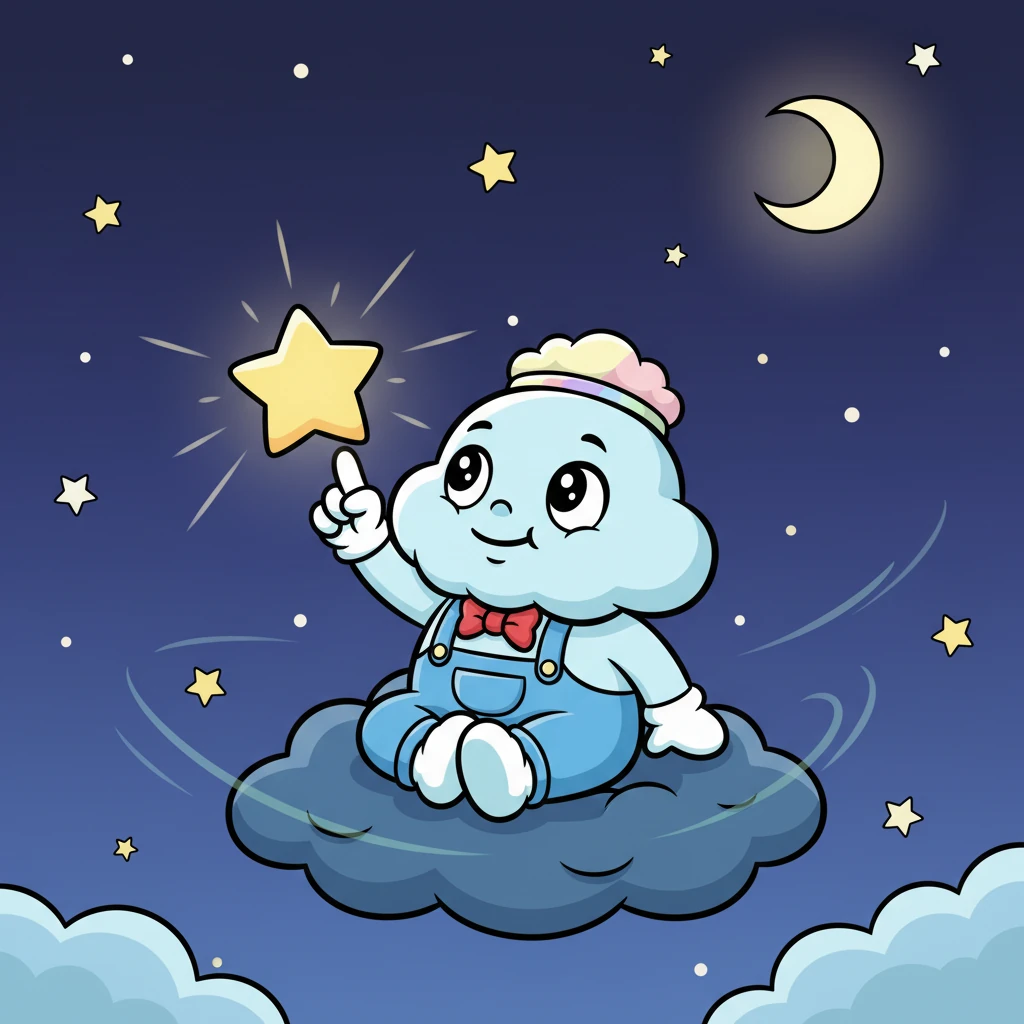 He watched the quiet, shimmering stars slowly pop out, one by one. The calm night air swirled around him, a gentle, cool breeze. Everything felt so peaceful and still.