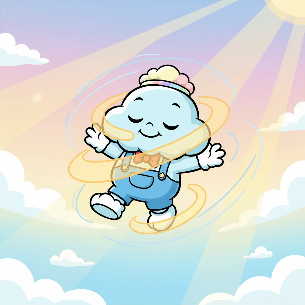 As he slept, Puff dreamed the most wonderful dreams. He soared through skies of gentle, whispering winds and felt the warm, golden sunshine wrap around him like a cozy blanket.