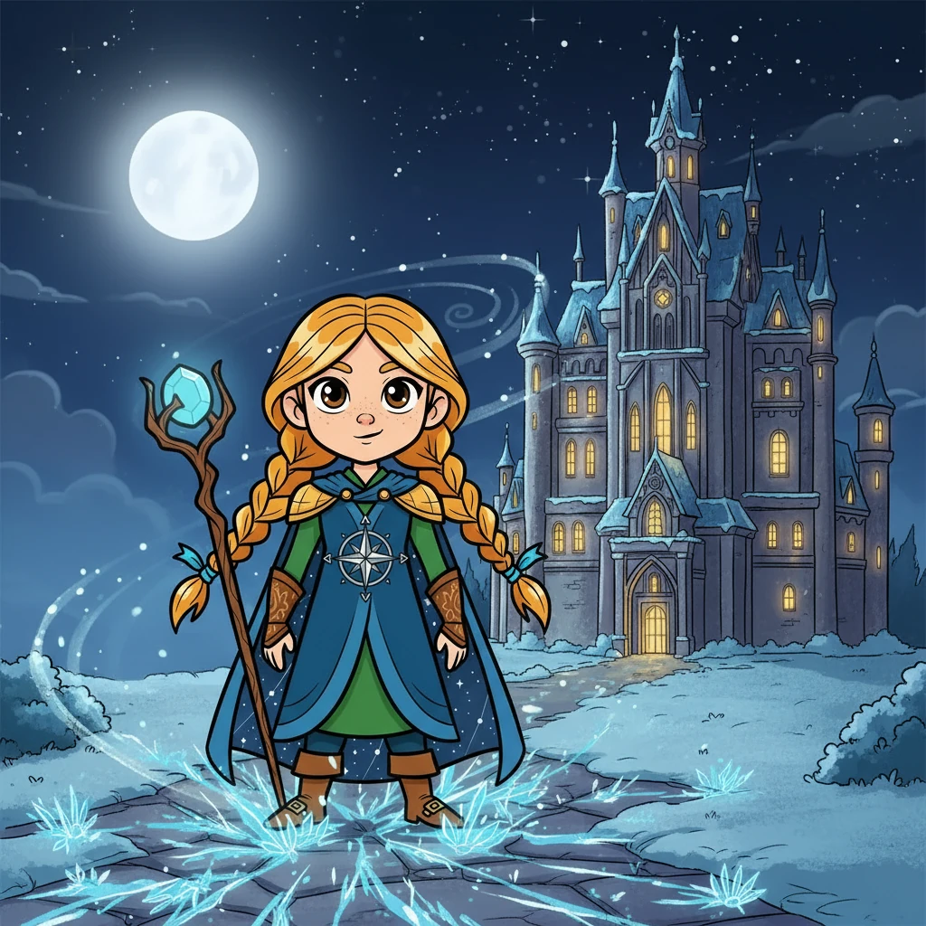 Under the moonlight in the palace gardens, frost bloomed beneath Elara's feet. She gazed at the glowing palace, the heart of the kingdom she was sworn to protect, and murmured a vow that would change the fate of the realm. Her words, carried on the icy wind, held the promise of a reckoning.