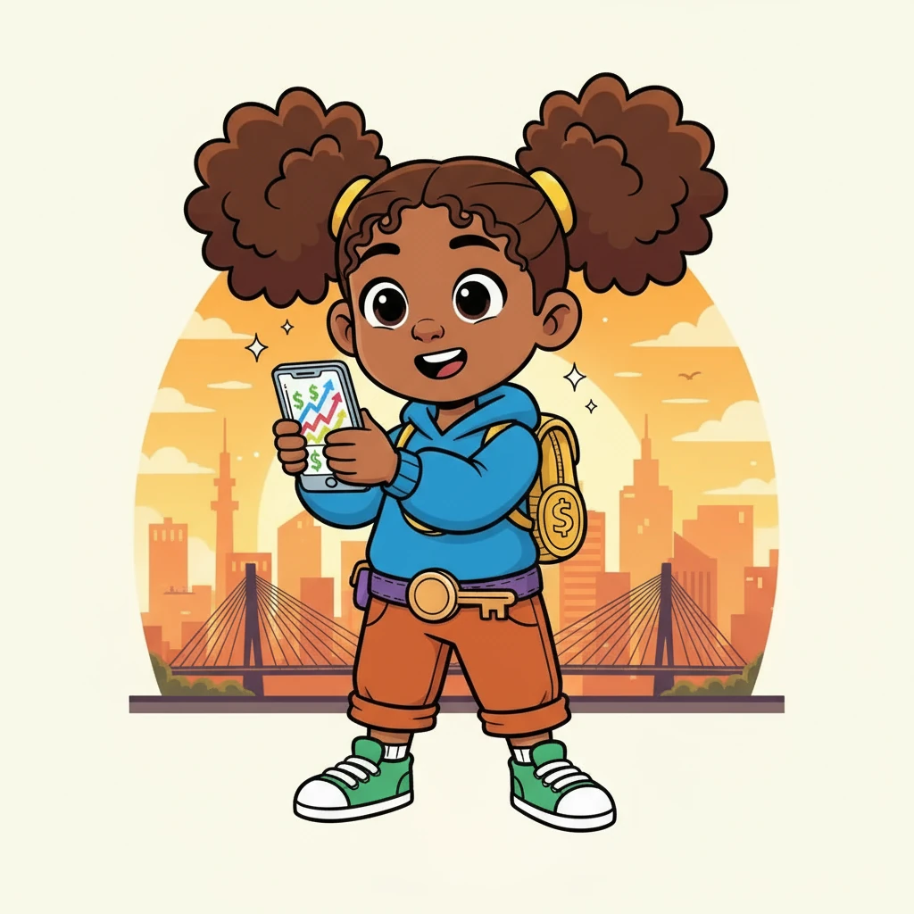 Then, I learned about investing. It seemed complicated at first, but The Finance Nation made it easy to understand. I started small, and watched my money grow. Imagine me excitedly checking my investment portfolio on my phone, with a backdrop of the Lagos skyline.