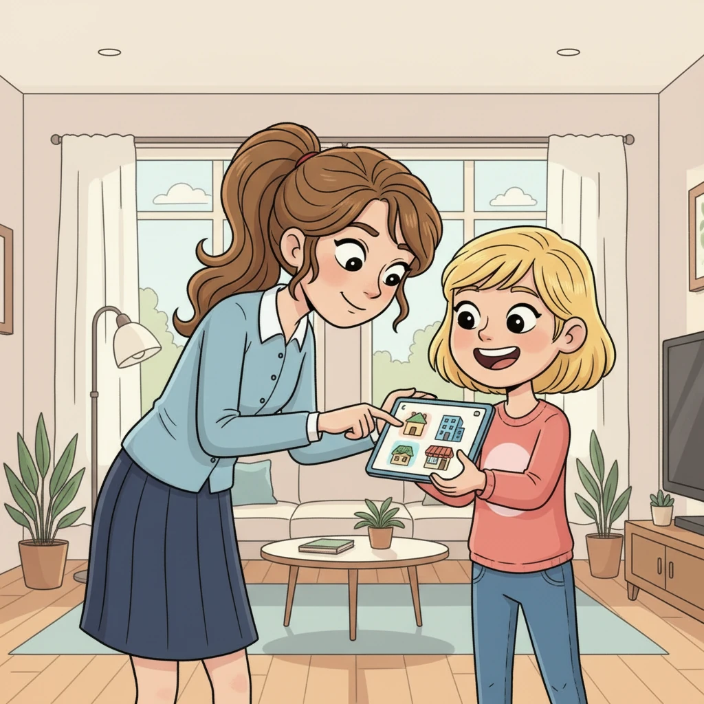Le lendemain, son amie Chloé, souriante et pleine d'énergie, lui présenta une tablette. Sur l'écran, une application colorée et intuitive s'affichait, promettant de révolutionner la gestion immobilière. Élodie, d'abord sceptique, commença à l'explorer avec curiosité.