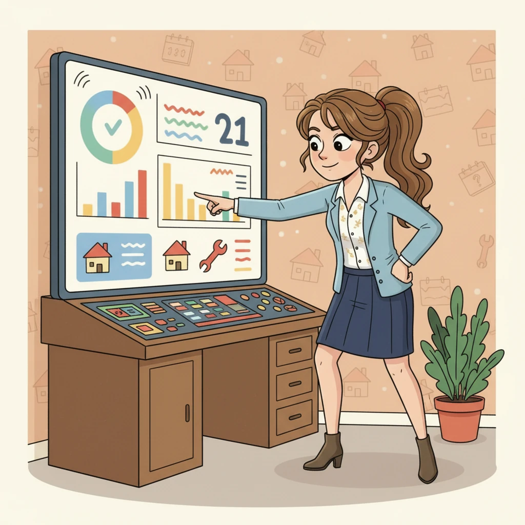 Élodie consulta son tableau de bord, un véritable centre de contrôle. Elle y voyait d'un coup d'œil la performance de toutes ses propriétés, les loyers collectés, les réparations en cours et les indicateurs clés. Des graphiques colorés et des icônes explicites lui offraient une vue d'ensemble parfaite.