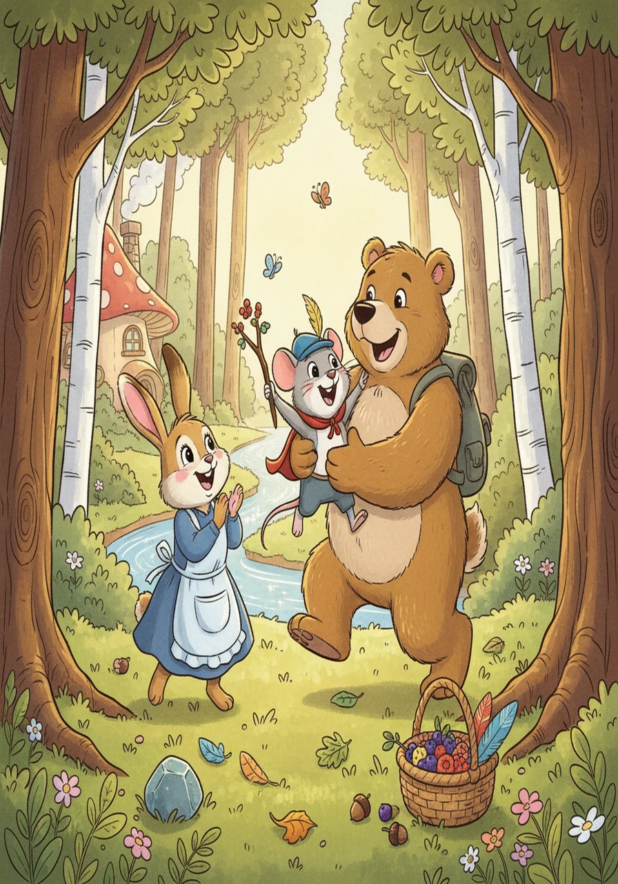 Back in the forest, Pip, Rosie, and Barnaby celebrated their successful adventures. They had learned that helping others was the greatest reward, and their friendship made every adventure even more special.