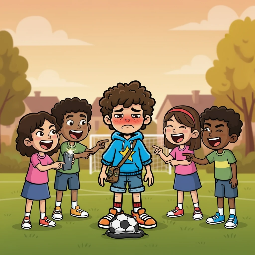 The laughter erupted, sharp and stinging. Faces, once hopeful, now twisted in mockery. A phone emerged, capturing the moment. Adam’s cheeks burned with shame as the world seemed to shrink around him, the missed shot a monument to his perceived inadequacy.