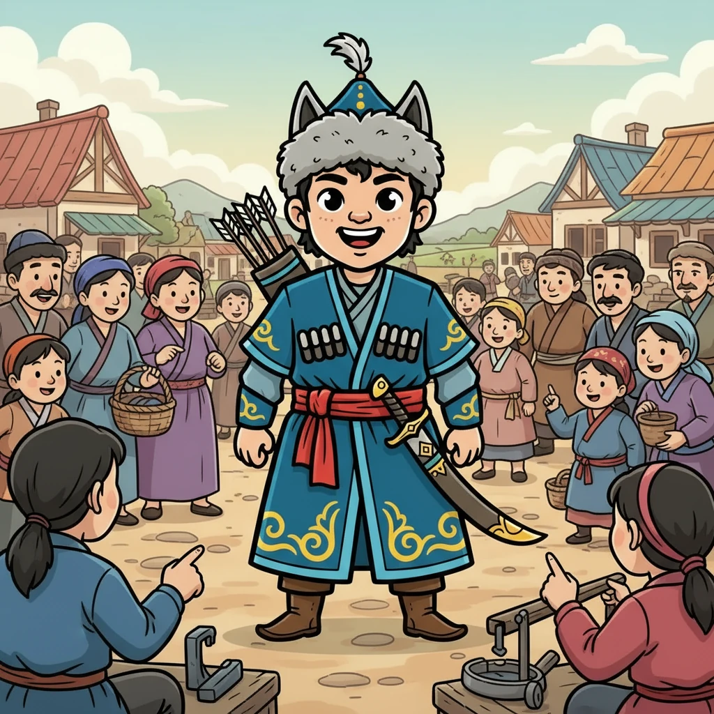 Ер Төстік ауылда бейбіт өмір сүріп, әрқашан адамдарға көмектесті. Оның ерлігі туралы әңгімелер елге тарады. Ер Төстік әрқашан батылдықтың және жақсылықтың үлгісі болды.
