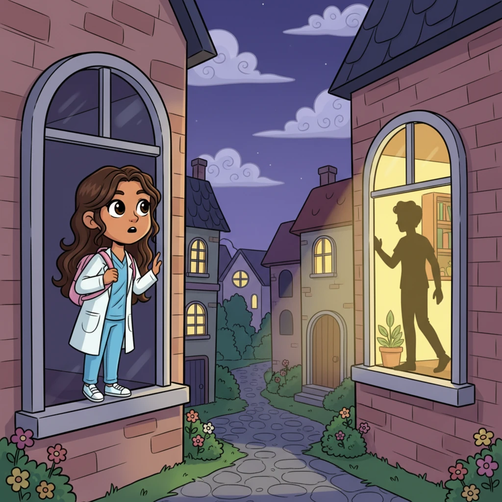 Just as Malu was about to turn away, a light flickered on in the window directly opposite hers. Her heart gave a little jump as a tall, elegant silhouette appeared. It was him – Kashyap – moving gracefully around his brightly lit room, completely unaware he was being watched.