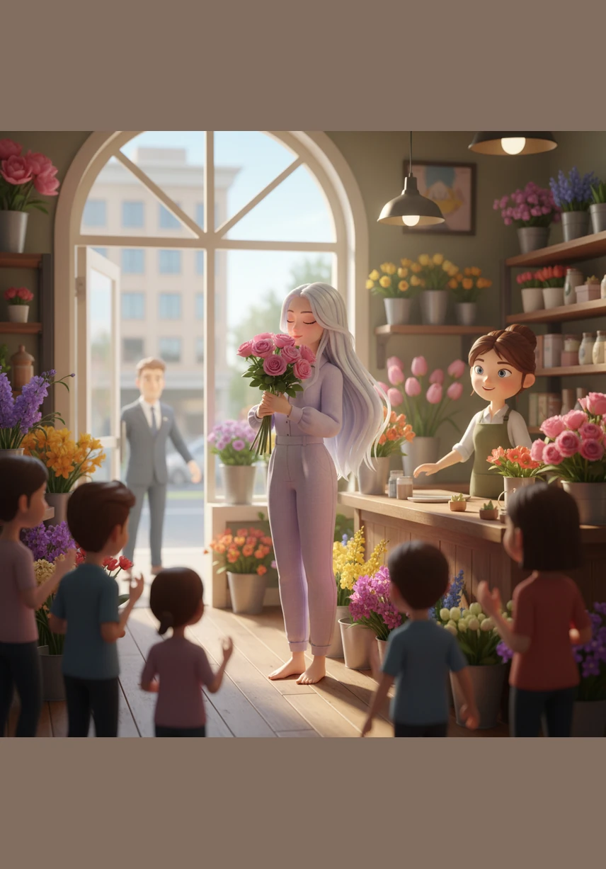 The next morning, Serena breathes in the scent of fresh eucalyptus and roses at Lily’s vibrant flower shop, her effortless beauty drawing the eyes of every passerby. For the first time in years, she feels a spark of independence, even as she knows Isaac is watching from the shadows of his corporate empire.