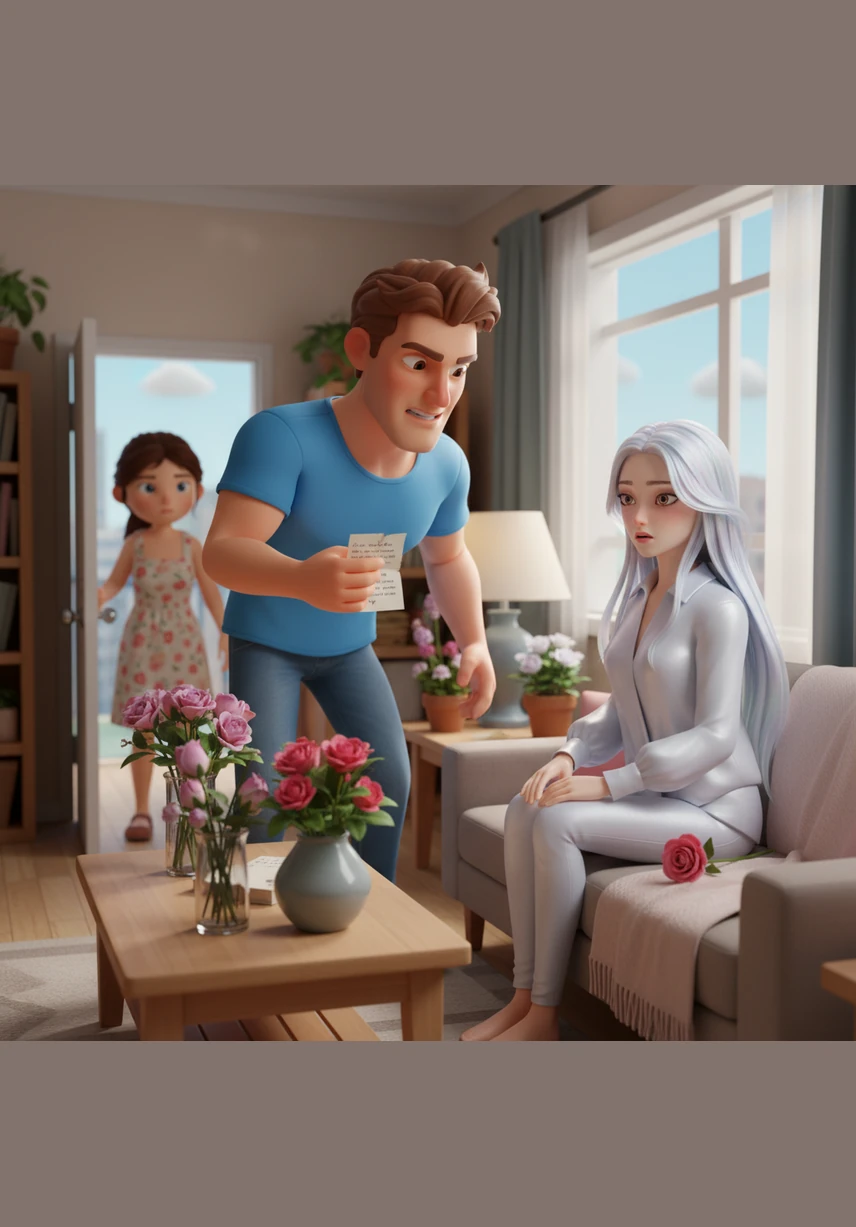 The tension reaches a breaking point when Isaac discovers a small, handwritten note left for Serena by the regular visitor, hidden among the petals of a stray rose. The apartment becomes a stage for his explosive possessiveness, his need to dominate her soul clashing with her growing desire for a life of her own.