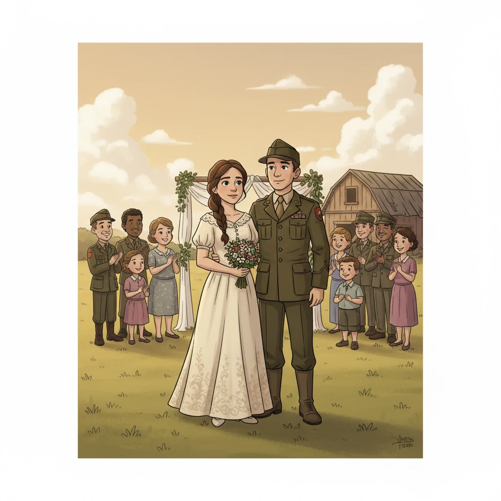 Finally, after gathering the documents, the military approved their marriage. The wedding was set. Bay, once a young girl working on her family farm, was now preparing to become an American soldier's wife. It was a journey of curiosity, resilience, and an unexpected love story set against a backdrop of war.