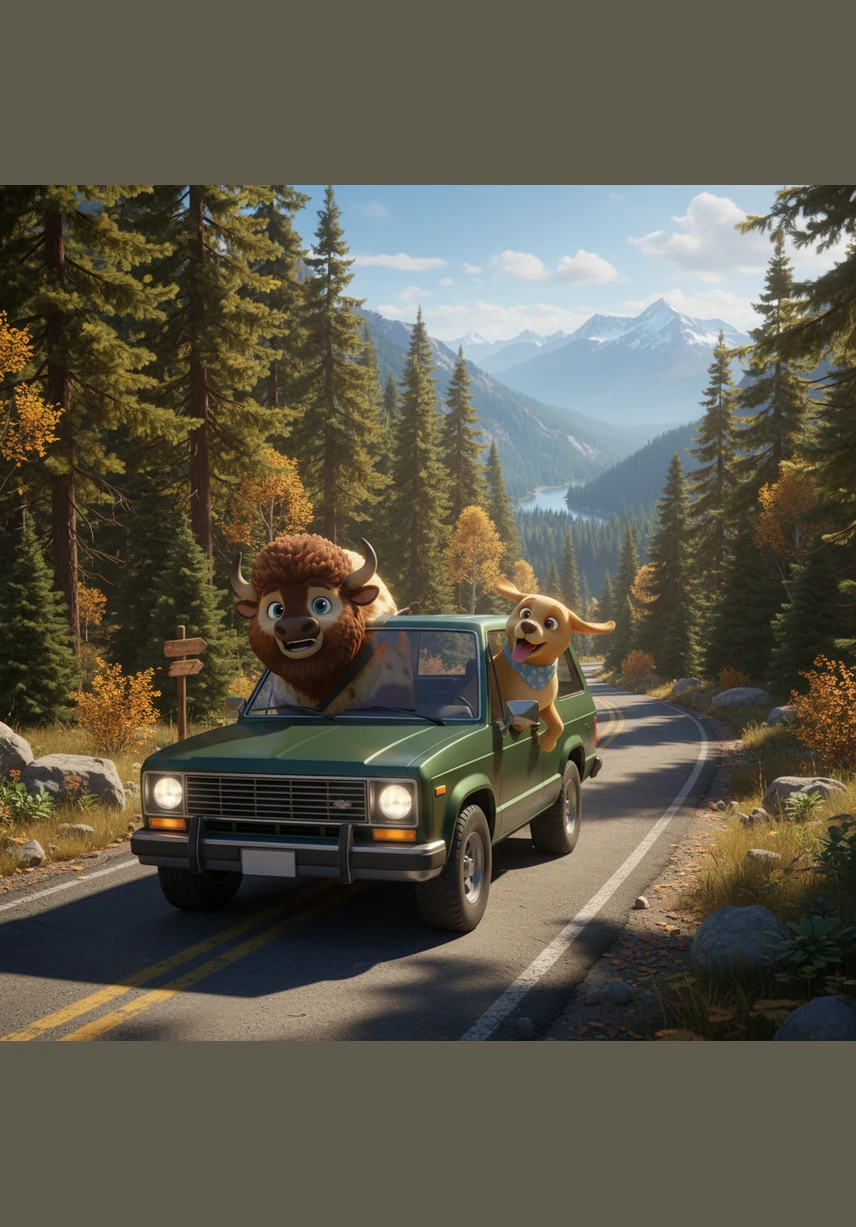 With her head out the window and ears flapping in the breeze, Bella enjoyed the scenic drive up the winding mountain roads. The air grew cooler and smelled of fresh eucalyptus as the car climbed higher into the clouds.