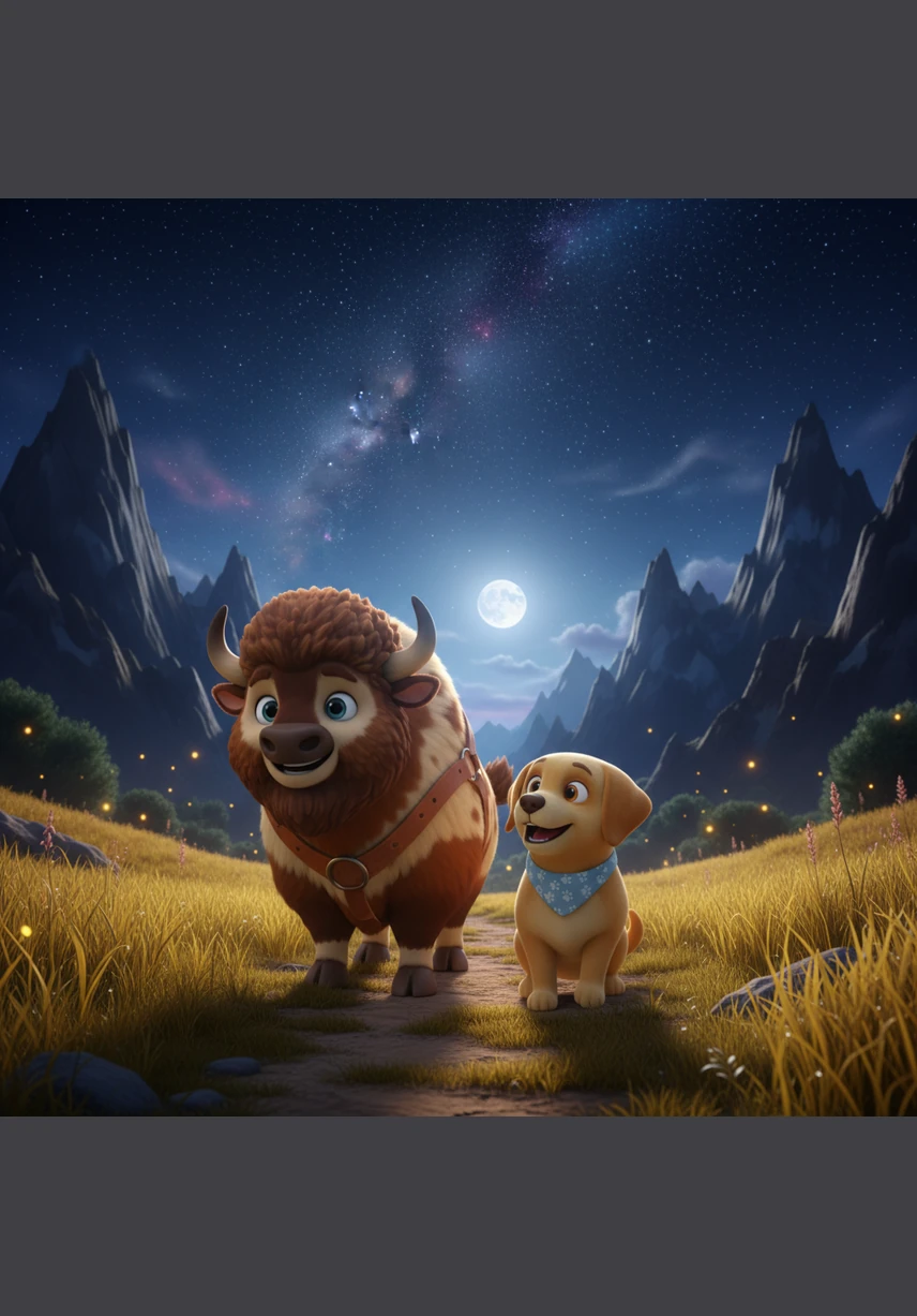 As the stars twinkled brightly over the dark mountain peaks, Bella fell fast asleep, dreaming of her next big journey. Her tail gave a tiny twitch in her sleep, already chasing the wonders of the world yet to be discovered.