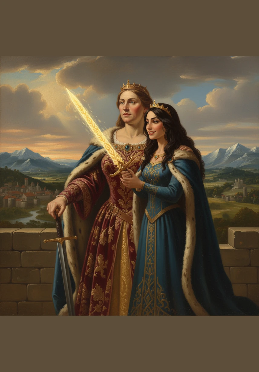 Raya introduces the valiant warrior Bravehearten, handing over a glowing sword filled with courage and a map of the hidden mountain paths. Under Raya’s watchful eye, the King and Queen begin their intense training, learning how to be strong, quick, and brave for the journey ahead.