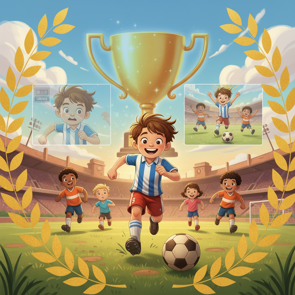 Durante le partite, Luka si impegnava al massimo, correndo, tirando, e passando la palla ai suoi compagni. A volte vincevano, a volte perdevano, ma Luka non si scoraggiava mai. Sapeva che ogni partita era un'opportunità per migliorare.