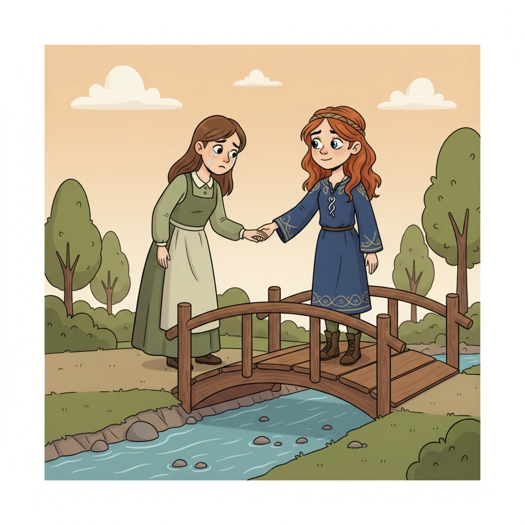 Elara, after a moment of hesitation, gently guides the mother towards the bridge. The mother, desperate, trusts her intuition. The reunion is tearful and joyful, and for a brief moment, Elara feels a warmth she rarely experiences.