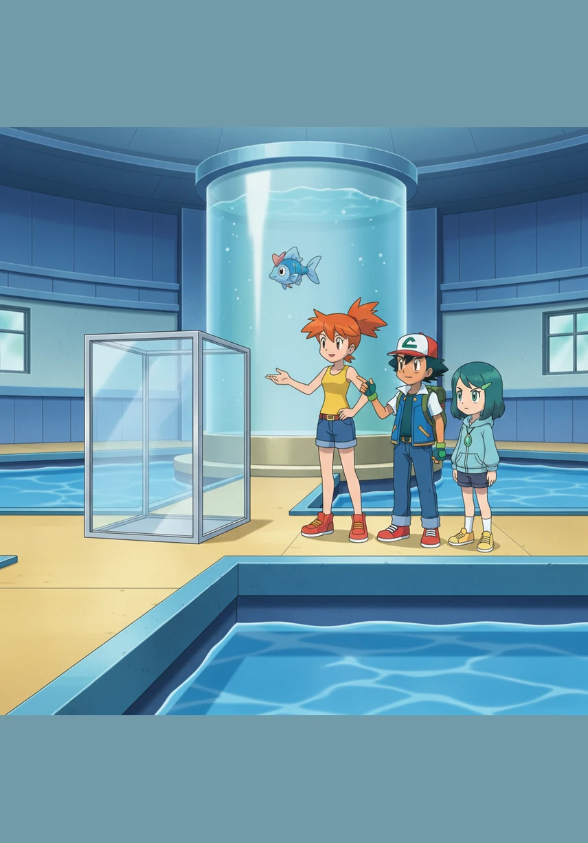 The first stop is the Cerulean Gym, where Misty takes her place as a leader while the others cheer from the stands. This journey isn't just about winning; it’s about refining their techniques and learning from the diverse battle styles of every region represented on the ship.