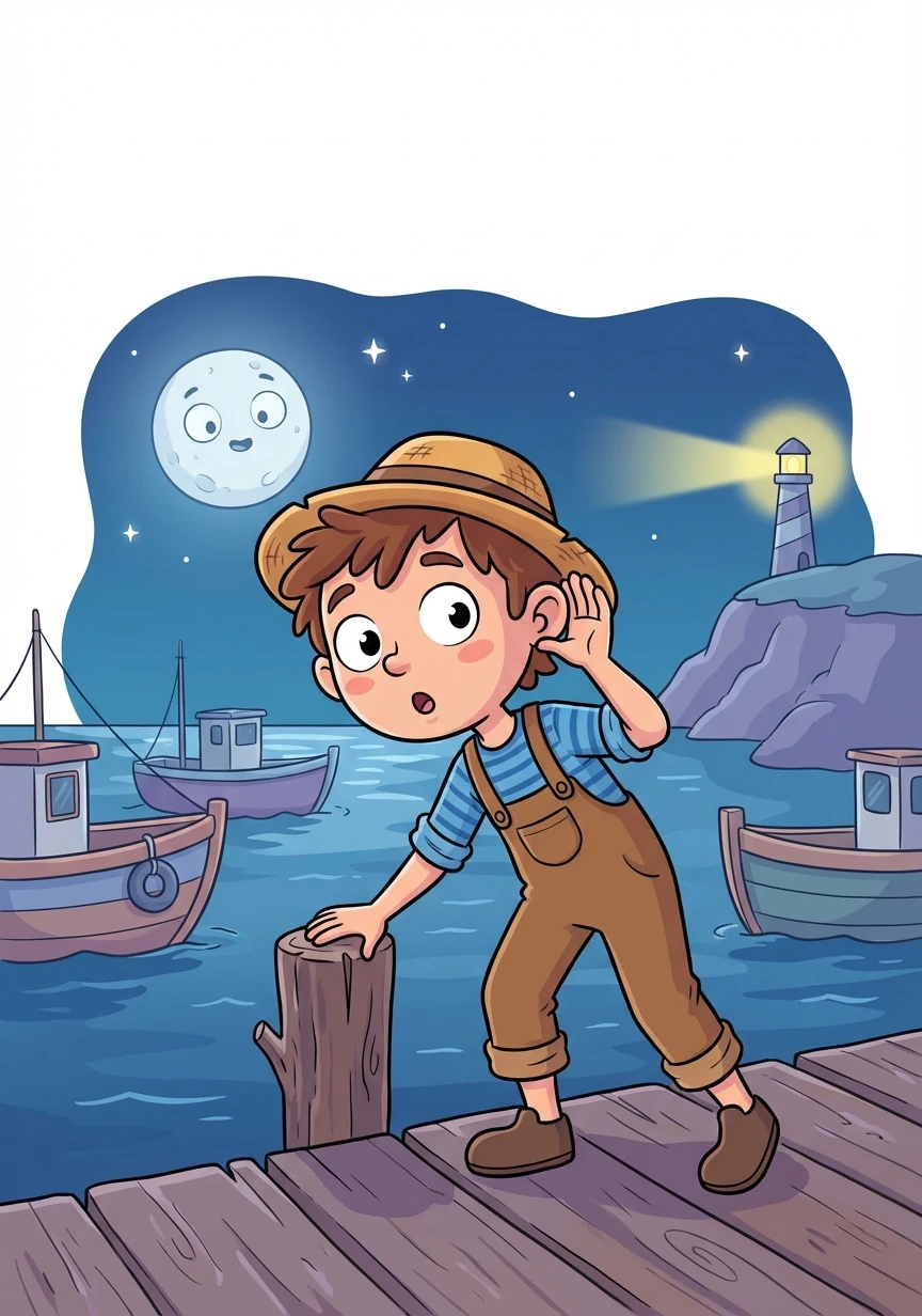 Johann, ein junger Fischerjunge, bemerkte als Erster die ungewöhnliche Stille. Er war es gewohnt, das Rauschen der Wellen und das Knarren der Schiffe zu hören, aber diese Nacht herrschte eine unheimliche Ruhe.