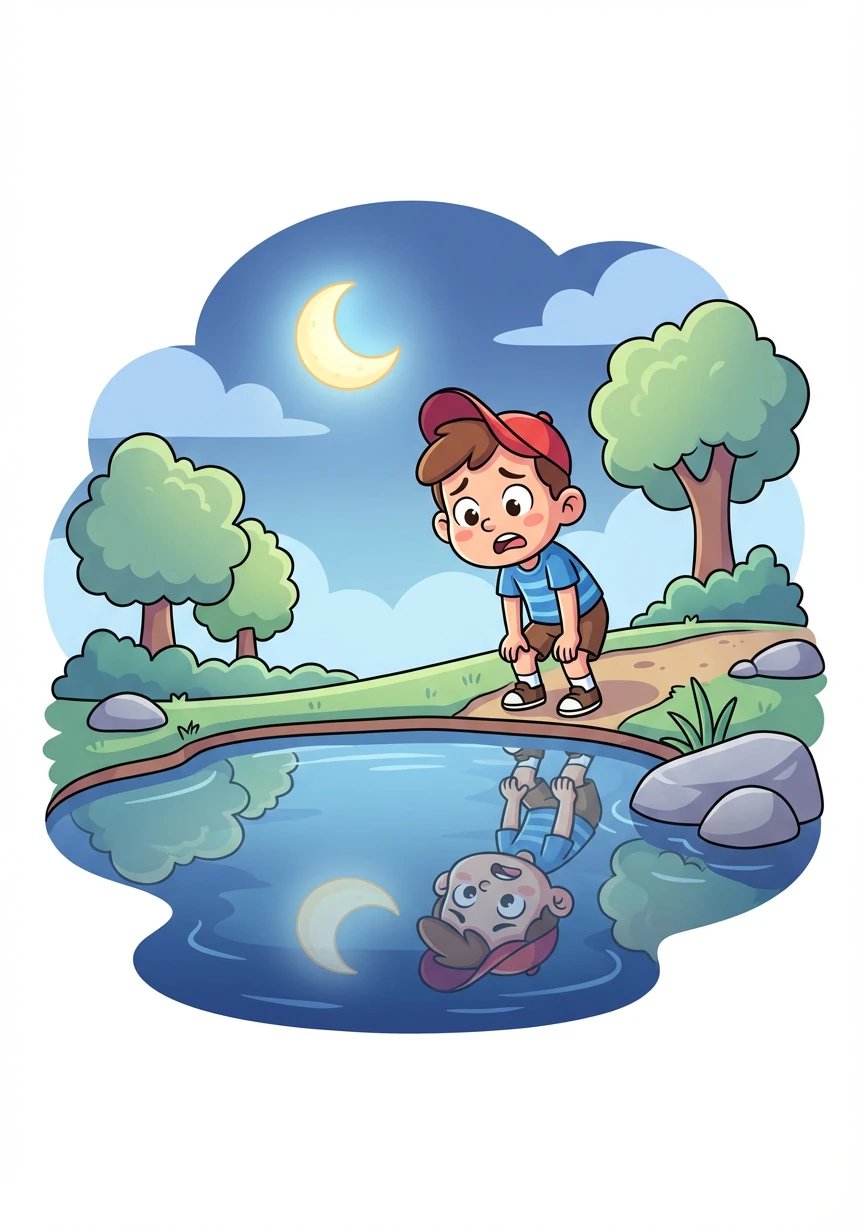 Er ging näher ans Wasser und beugte sich vor. Das Mondlicht spiegelte sich in der glatten Oberfläche, und er konnte sein eigenes, besorgtes Gesicht sehen. Was war hier los?