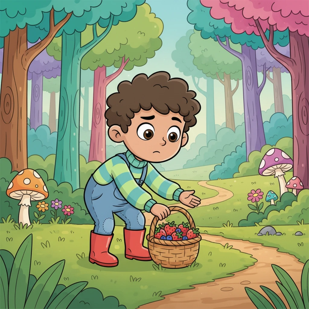 Leo gathered his courage and a small basket of sweet berries from his garden. He decided to leave a friendly offering near the lonely path, hoping to entice the mysterious visitor to reveal herself. Maybe she was just hungry or needed a friend!