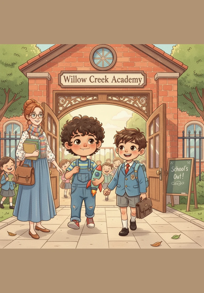 نعودُ إلى البيتِ مسرورينَ بعدَ نهايةِ اليومِ الدراسيِّ الممتعِ. (سؤالان: ماذا يفعلُ عمرُ في الصباحِ؟ أين يلعبُ الطلابُ؟ الأفعال: يستيقظُ، نأكلُ، يكتبُ).