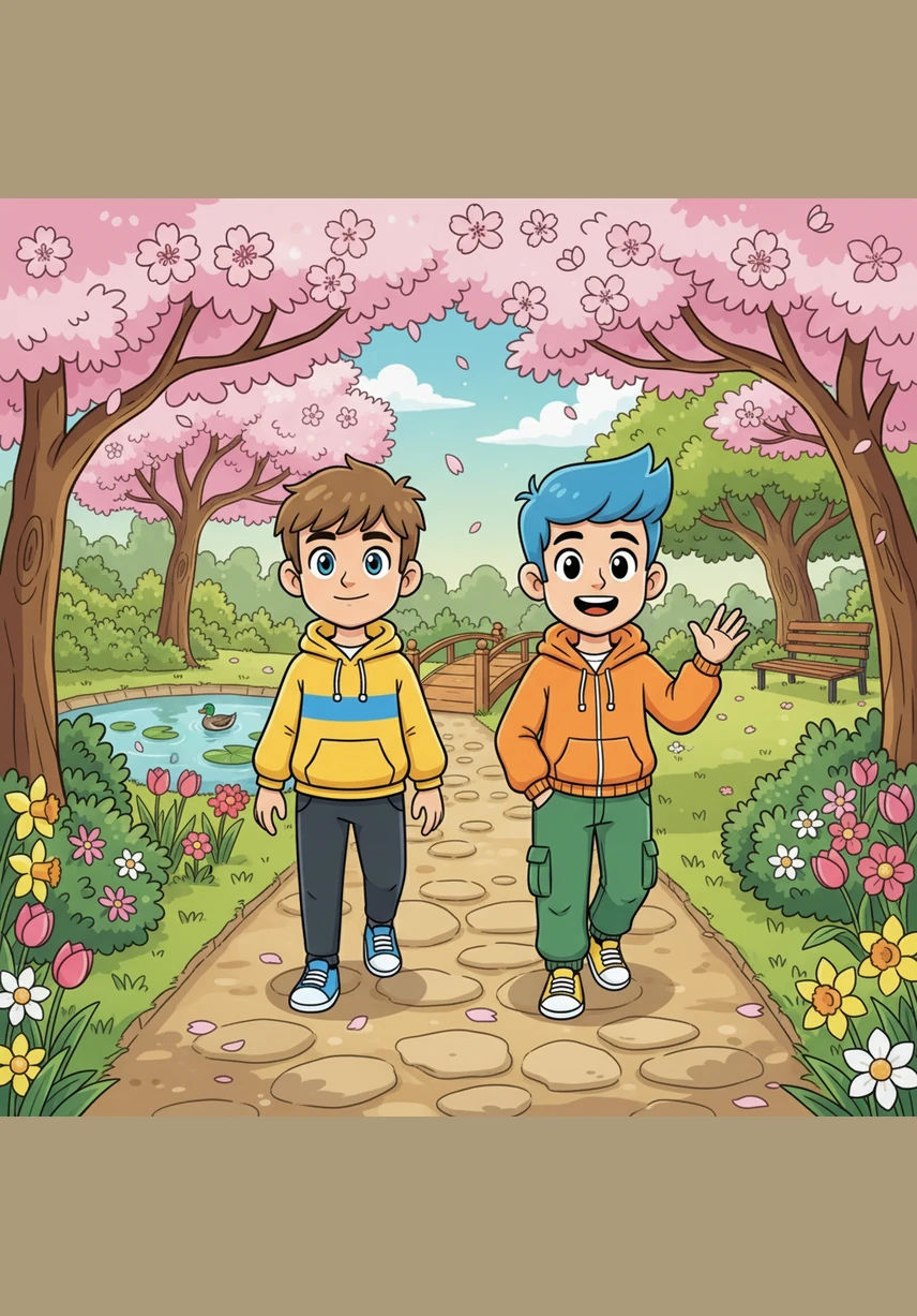 在达尼尔心中，春天是世界上最美的季节。当嫩绿的芽儿爬上枝头，五颜六色的花朵在微风中摇曳，他喜欢漫步在春意盎然的公园里，感受万物复苏的勃勃生机。