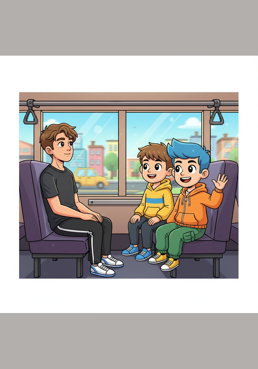 每天清晨，达尼尔都会准时来到车站，坐上通往学校的巴士。他喜欢靠窗的位置，看着窗外流动的城市风景，在平稳的行驶中思考着新一天的学习计划。