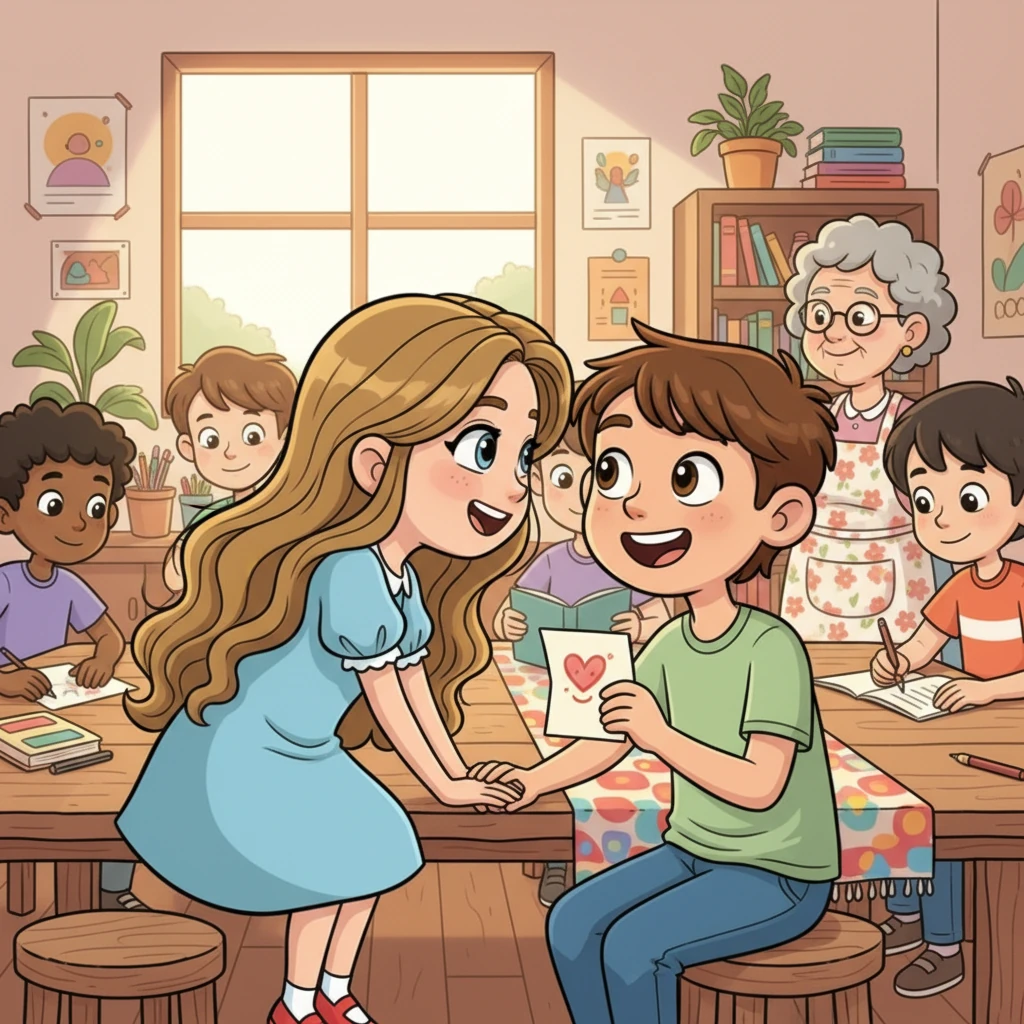 O afeto escondido deles cresce com piadas sussurradas durante as reuniões do grupo jovem e rápidas mãos dadas quando ninguém está olhando. Cada olhar roubado e sorriso compartilhado aprofunda o laço deles, fazendo com que seu segredo pareça um tesouro precioso. Eles frequentemente trocam bilhetes, desenhando corações bobos e piadas internas.