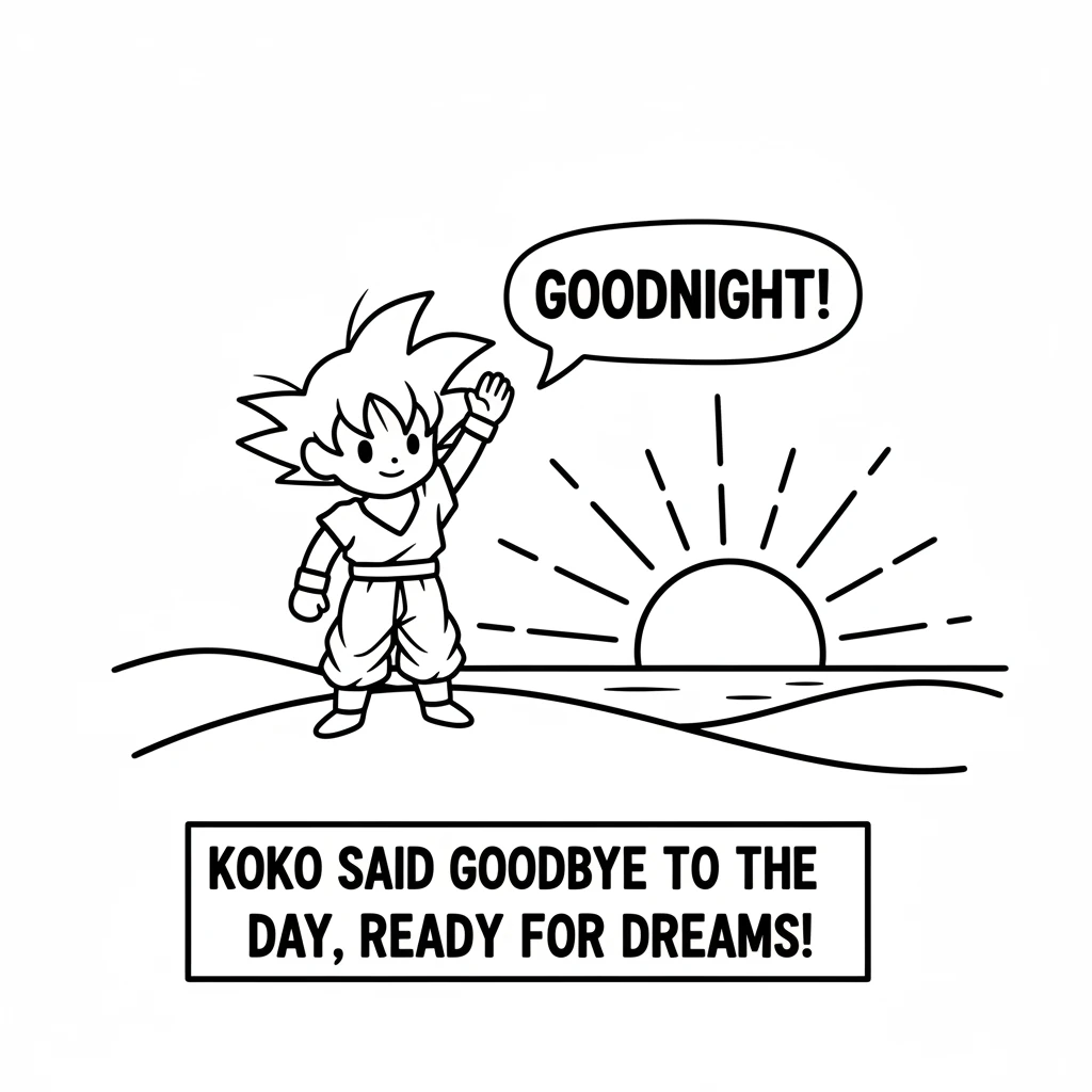 The sun began to set, painting the sky with soft colors. Koko waved goodbye to the day, ready for a peaceful sleep and dreams of new adventures. What
