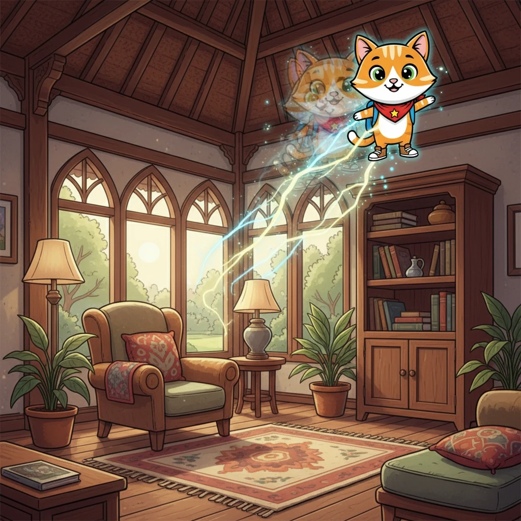 kucing berjalan - 动物故事