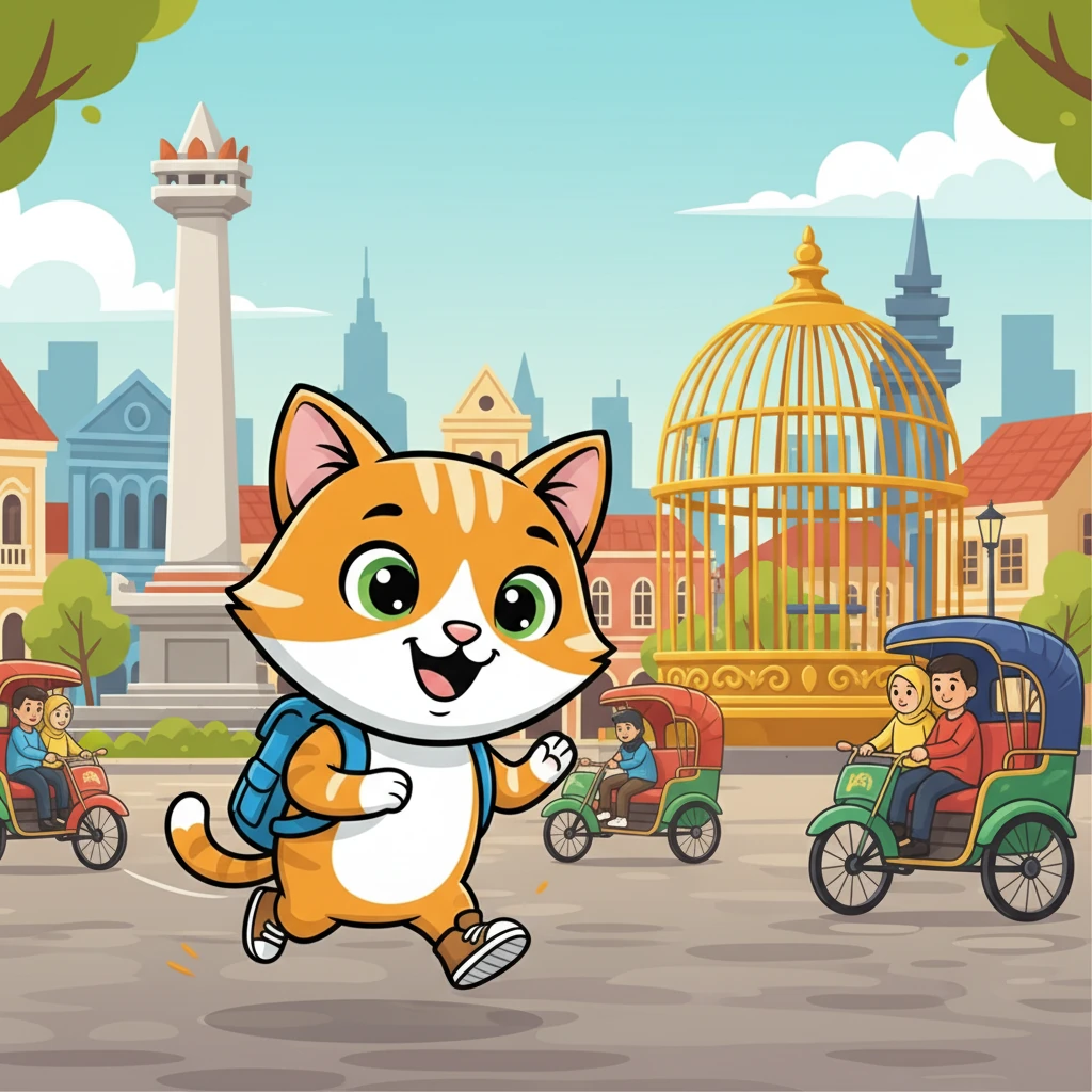 Tanpa ragu, Miko memejamkan mata dan dalam sekejap, 'wush!', dia sudah berada di pusat kota Jogja. Miko berlari menuju sangkar dengan cepat.