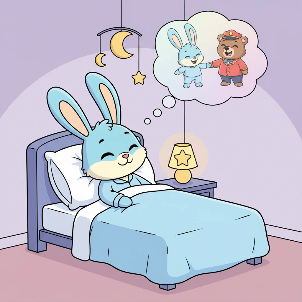 That night, tucked in his cozy bed, Benny thought about his new friend and the fun they had. He realized that sometimes, trying something different and sharing what we love makes the world twice as nice. With a happy sigh, he drifted off to sleep.